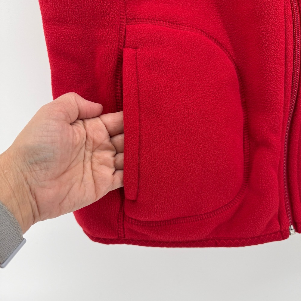 Laura Scott Womens Fleece Vest Full Zip Pockets Sleeveless Red Womens XL NEW - Picture 3 of 13